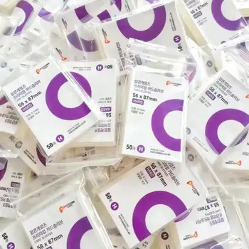 50pcs Корея карта ръкави ясно киселина безплатно CPP твърд 3 инчов фотокарта холографски протектор филм албум класьор