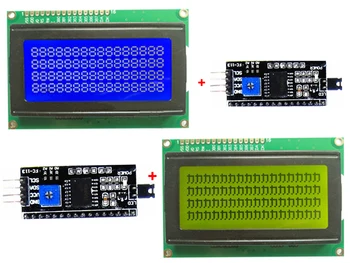 5V 1PCS 1604 16x4 16*4 164 символен LCD дисплей модул със синьо/жълто IIC I2C порт HD44780 драйвер за индустриален R3 DIY