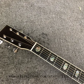  фабрика персонализирана лява китара с твърд смърч отгоре, абанос грифа, 41 инчов висококачествен D41 серия акустична китара
