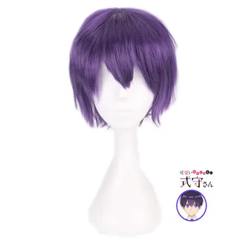 Izumi перука Аниме Shikimori's Not Just A Cutie Cosplay перуки мъже момчета 30 см дълъг прав лилав синтетична коса Izumi косплей перука