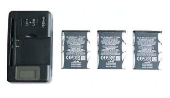 Ciszean 3x 890mAh BL-5B Резервна батерия + LCD зарядно за Nokia За Nokia 6070/6080/6120/6120C/6121C/7260/7360/7620/N80 ect