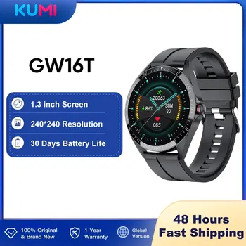 KUMI GW16T мъже смарт часовник спорт фитнес сърдечен ритъм монитор IP67 водоустойчив пълен сензорен екран смарт часовник за IOS Android