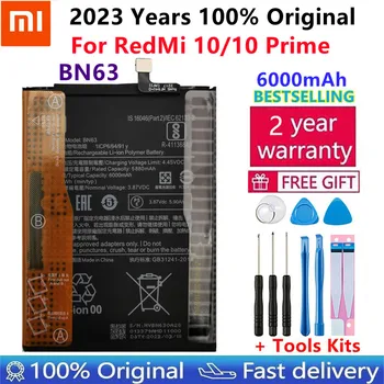 100% оригинална нова висококачествена подмяна BN63 6000mAh батерия за Xiaomi RedMi 10 / 10 PRIME телефонни акумулаторни батерии