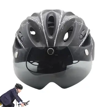 Велосипедни каски за мъже Жени Пътни каски за планинско колоездене за възрастни Мотоциклетни велосипедни каски с подвижни магнитни очила