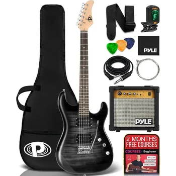 Комплект за електрическа китара с усилвател, пълноразмерен инструмент с пикапи Humbucker, усилвател Guitarra Electrica и пакет за начинаещи