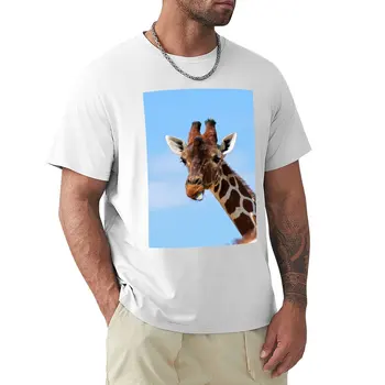 Нахална жирафска тениска Тениска за естетическо облекло за момче графични тениски Аниме тениска обикновена черна тениска