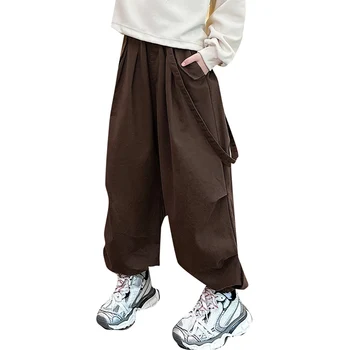 Панталони за момичета Плътен цвят Torusers за момичета Casual стил детски панталони пролет есен детски дрехи 6 8 10 12 14