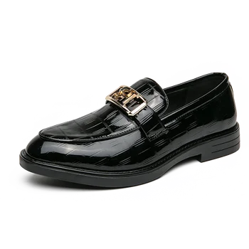 Мъжки класически обувки Метална катарама Мъжка рокля Бизнес офис обувки Cingulum Pommel Мъжко парти Сватба Oxfords Размери 38-46