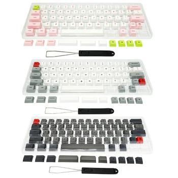64 клавиши PBT дебела клавиатура за GK64 механична гейминг клавиатура с издърпвач 184A