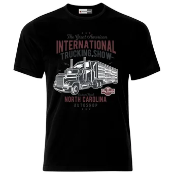 Голям камион Camion камион шофьор LKW Lastkraftwagen тениска. Лятна памучна мъжка тениска с къс ръкав O-образно деколте New S-3XL