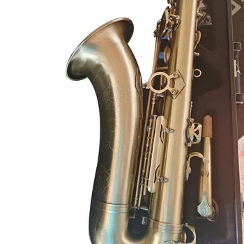 Ново пристигане тенор саксофон професионални музикални инструменти месинг STS-802 BbTone антични мед B тръба саксофон с случай мундщук
