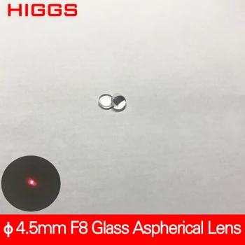 Висококачествен диаметър 4,5 мм дължина на фокуса 8 мм малък размер Стъклена асферична лазерна фокусираща леща Оптична колимираща леща AR покритие