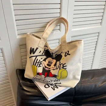 Disney Мики Маус карикатура мама чанта 2024 нова жена майка рамо чанта многофункционални голям капацитет изходящи пазаруване чанта