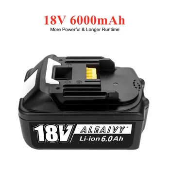 Със зарядно устройство BL1860 акумулаторни батерии18V 6000mAh литиево-йонна за Makita 18v батерия 6Ah BL1840 BL1850 BL1830 BL1860B LXT400
