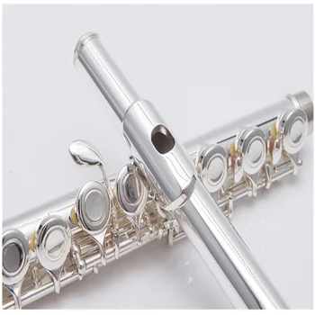 Il belin Open/Close Hole C флейти 16 клавиша Сребърно покритие флейта комплект музикален инструмент с флейта стойка случай почистване инструмент