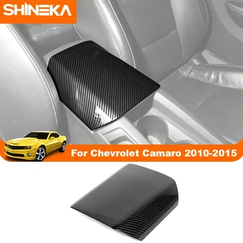 SHINEKA ABS Car Armrest Box Калъф за декорация на задния панел за Chevrolet Camaro 2010 2011 2012 2013 2014 2015 Интериорни аксесоари