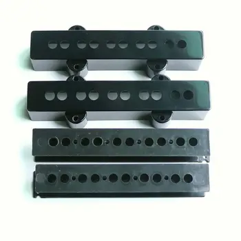 2pcs/Set Black 5 String Jazz Bass Pickup Covers for Neck &Bridge Positions From Donlis Guitar Parts