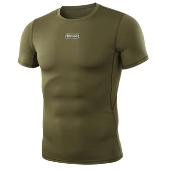 WST тактическа риза къс ръкав Camo армия кръгла яка анти-UV изпотяване открит спорт трансинг риза