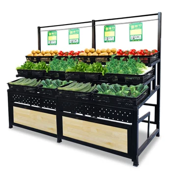 Горещи продажба метални плодове и зеленчуци супермаркет рафт дисплей багажник щанд рафтове за супермаркет магазин