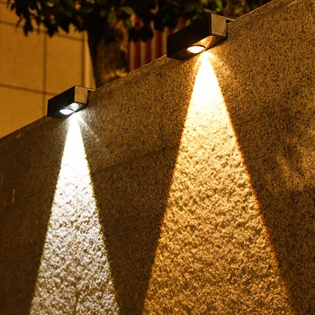 слънчева светлина външна стена спот светлина стена LED светлина стена лампа водоустойчива градина декорация лампа ограда коридор слънчева светлина стълби