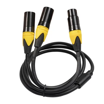 XLR сплитер кабел,3-пинов XLR женски към двоен XLR мъжки аудио кабел Y кабел балансиран микрофон сплитер кабел аудио адаптер