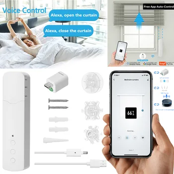 Tuya WIFI Smart Electric Curtain Motor Chain Roller APP Control Quiet Blind Pull Bead Curtain Motor System For Alexa Google Home