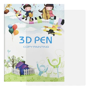 За многократна употреба прозрачен DIY занаятчийски аксесоари шаблони 3D писалка шаблон 40 модели за деца момичета възрастни PVC чертожна дъска