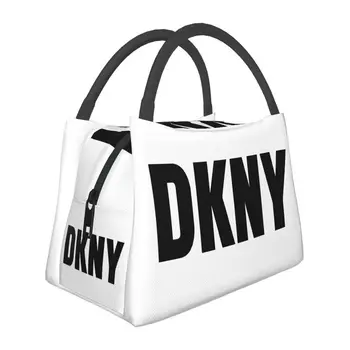 Персонализирана черна DKNY чанта за обяд Мъже Жени Охладител Топлоизолирани кутии за обяд за работа Pinic или Travel