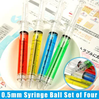 4 цвята писалка флуоресцентни игли писалка сладък канцеларски офис училищни пособия течни писалка канцеларски материали 0.5mm химикалка