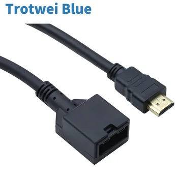 Високоскоростен HDMI E тип 19P женски черен формоване към HDMI тип мъжки черен формоване с Ethernet видео кабел