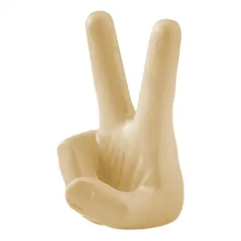 Ръка пръст жест статуи смола пръст поза декор мир ръка статуя смешно пръст жест статуя декор за дома десктоп рафт