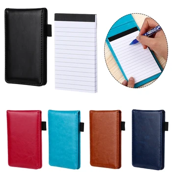 Мини джобен бележник Многофункционален A7 Daily Planner Memos Работа Notepad Кожени Notebook Refills Memo Pad