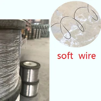 1.5-4MM 10-200M 316 тел от неръждаема стомана ултра-фин мек или средно твърд устойчив на корозия Едножилен кабел свързваща обвивка
