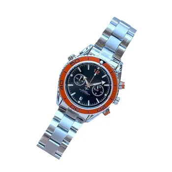 Мъжки топ марка луксозен часовник с календар Multi часова зона три очи хронограф водоустойчив светещ бизнес мъжки часовници