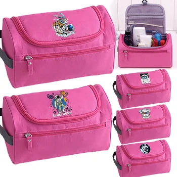 Мъже висящи грим чанта астронавт печат пътуване организатор козметични чанти за жени розови потребности грим случай измиване тоалетна чанта