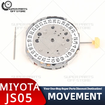 Японското ново движение Miyota Js05 Единичен календар Шест-пинов 4-точков календар Части за часовници Кварцов механизъм