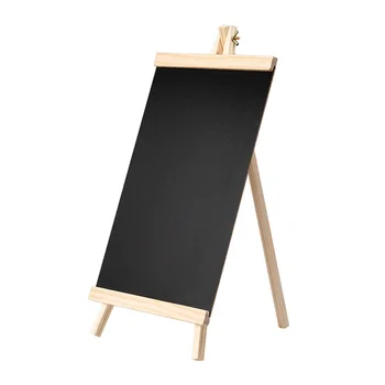 Черна дъска Табела стояща дървена черна дъска Сватбено съобщение Знак Настолна креда дъски за сватбено меню стояща рамка