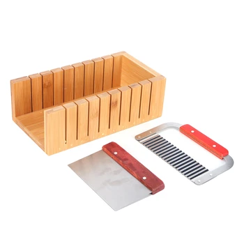 Soap Cutting Tool Soap Cutter Set Гъвкав с дървена дръжка за рязане на сапун за хора