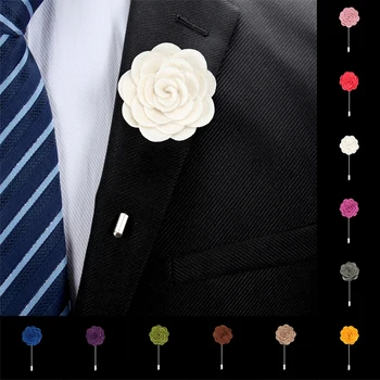 кадифе плат роза цвете брошки фалшиви цветни дрехи ревера щифтове аксесоари мода сватбено тържество младоженец булка корсаж декор