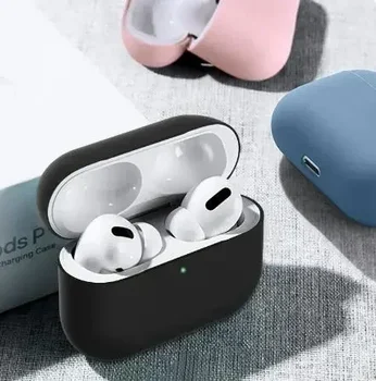 за AirPods Pro защитен калъф силиконов нов плътен цвят Apple Bluetooth слушалки мек калъф защитен капак