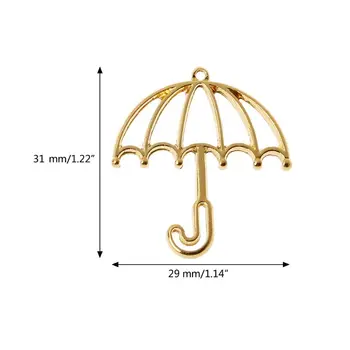  5x / комплект златен чадър смола рамка DIY отворен панел настройка UV смола празен висулка