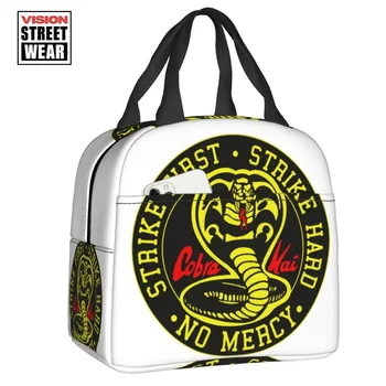 Cobra Kai No Mercy топлоизолирани обяд чанта жени класически телевизионни филми преносим обяд мъкна за училище съхранение храна кутия