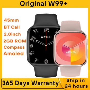 Microwear Amoled 2GB W99+ Smart Watch 45MM OS10 Compass NFC Game BT Call Music Player W99 Plus Watch 9 Smartwatch Мъже Жени