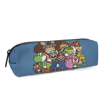 Супер Марио Bros периферни детски писалка чанта карикатура аниме полиестер голям капацитет канцеларски чанта молив торбичка