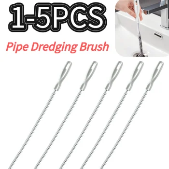 45cm Hair Drain Clog Remover Hangable Drain Cleaner Brush Clog Plug Hole Remover Tool for Kitchen Sink Баня Вана Канализация Тоалетна