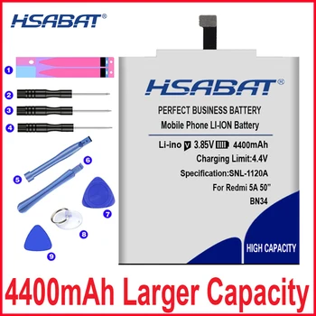 HSABAT 0 цикъл 4400mAh батерия за Xiaomi BN34 Redmi 5A 5.0