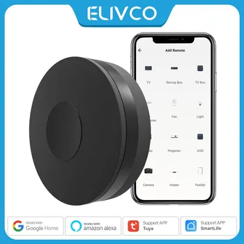 Tuya IR дистанционно управление Smart WiFi универсална инфрачервена за интелигентен контрол на дома за TV DVD AUD AC работи с Amzon Alexa Google Home
