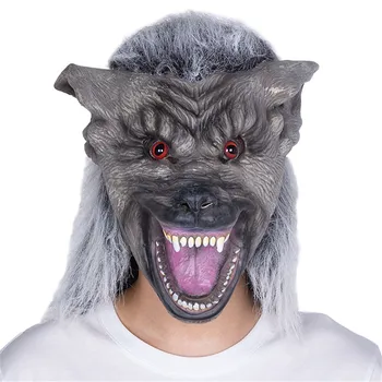 Ново чудовище латекс животински роля игра пълно лице маска за възрастни костюм подпори Хелоуин карнавал маскиран парти топка