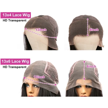 HD Прозрачна перука за дантела 13x4 дантела фронтална перука 13x6 дантела фронтална перука без лепило за жени 100% перуки за човешка коса
