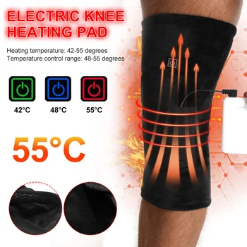 Електрическа подложка за отопление на коляното USB термична терапия Отопляема скоба за коляното Подкрепа за коляното Затопляне на коляното Облекчаване на болката при артрит Стар студен крак